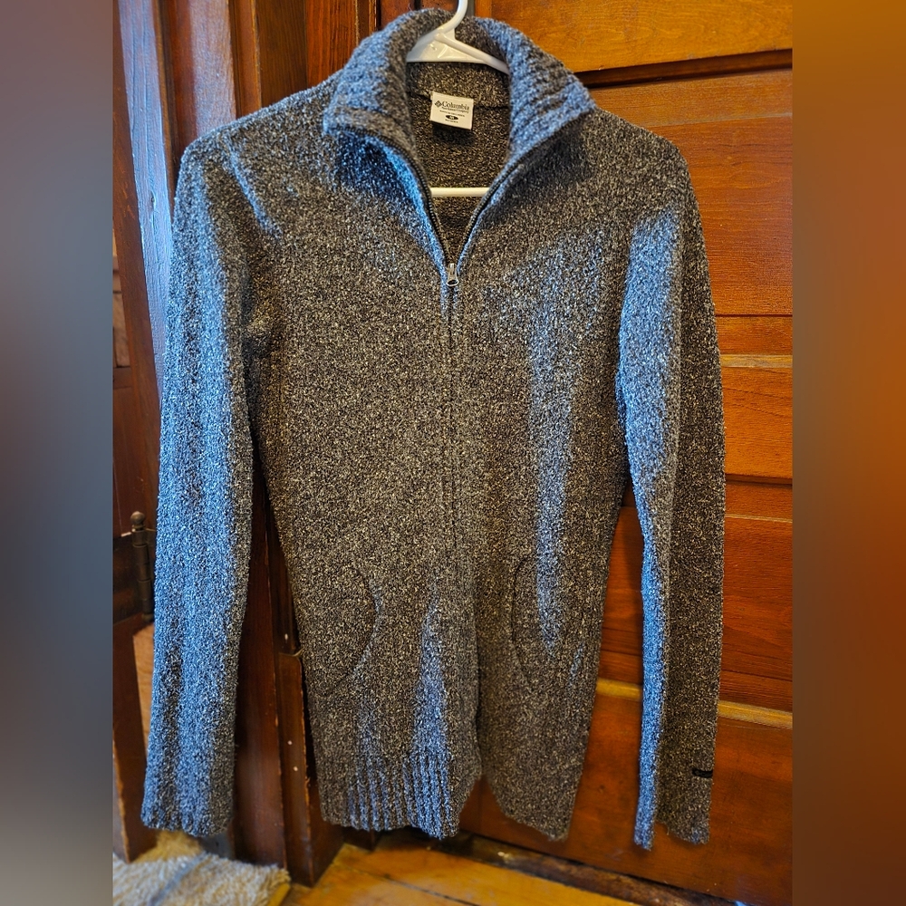 Columbia gray zip cardigan